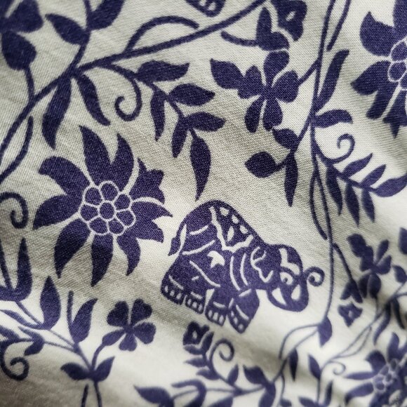 Love Bonito Blue White Red Elephant Boho Pathyia Romper Playsuit Shorts - Picture 13 of 15